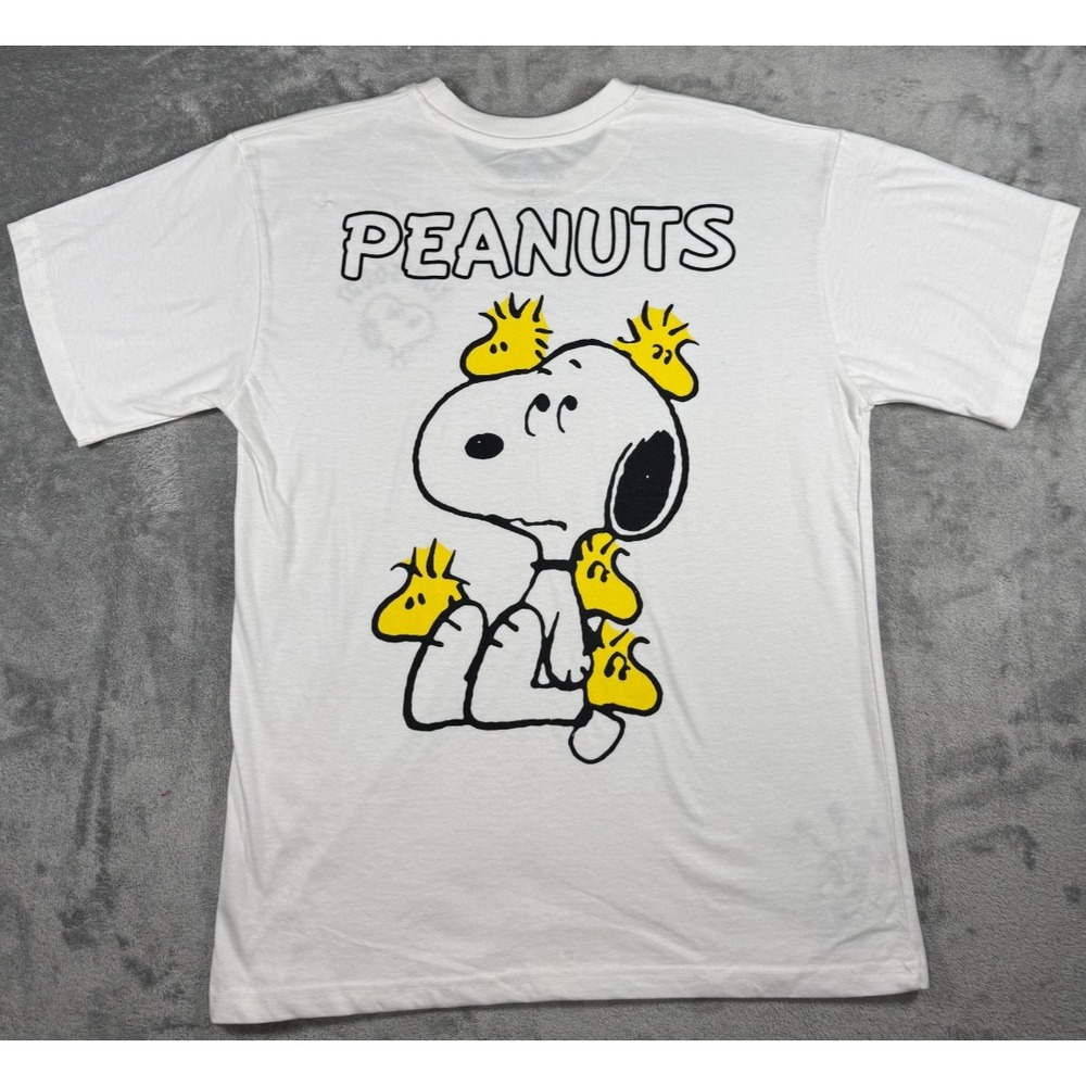 Peanuts Snoopy You Good Woodstock Graphic T-Shirt White Men Size Large L - Picture 10 of 11